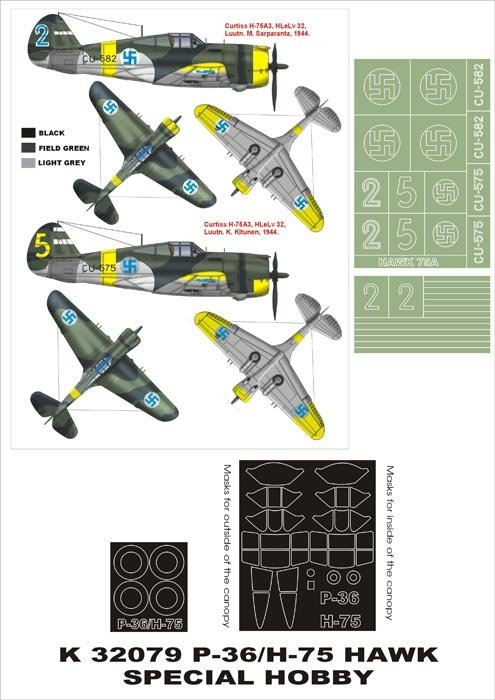Montex K32079 P-36/H-75 Hawk (Finlande) 1/32