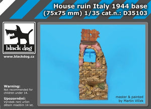 Black Dog D35103 Ruines de maison Italie 1944 socle 1/35