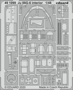 Eduard 491099 Ju 88G-6 intérieur 1/48 DRAGON – Bild 2