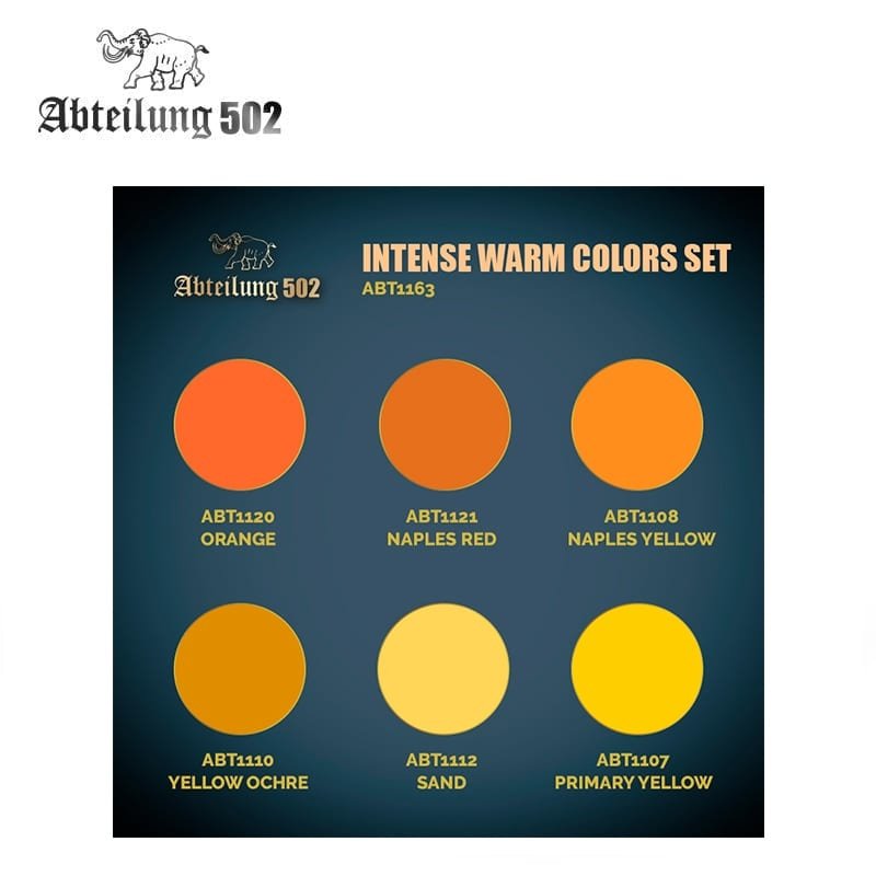 502 Abteilung ABT1163 – ENSEMBLE DE COULEURS CHAUDES INTENSE (6pcs) – immagine 2