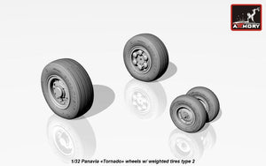 Roues Armory Models AW32501b Panavia Tornado, avec pneus type « b » (GY) 1/32 – image 4
