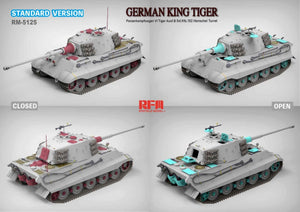 Rye Field modèle 5125 German King Tiger Ausf.B Sd.Kfz.182 Tourelle Henschel 1/35 – immagine 2