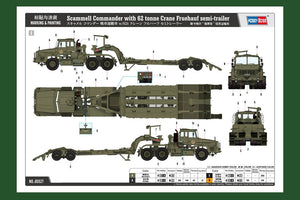 Hobby Boss 85527 Scammell Commander avec grue de 62 tonnes et semi-remorque Fruehauf au 1/35  – image 6