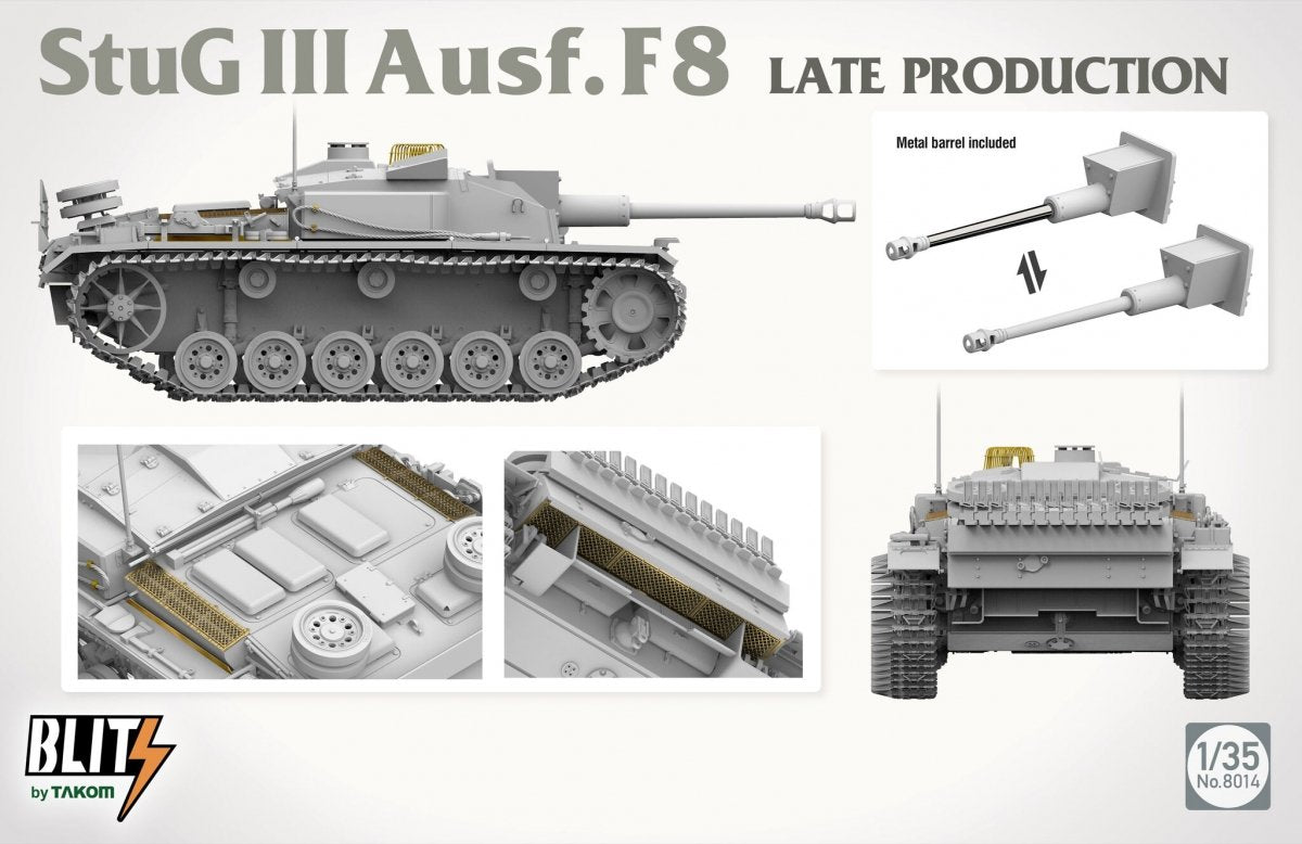 Takom 8014 Stug III Ausf.F8 Production tardive 1/35 – image 4