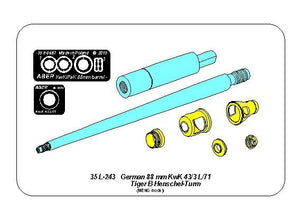 Canon Aber 35L-243 pour canon allemand de 8,8 cm Kw.K 43 (L/71) utilisé sur Tiger B Henschel-Turm (1/35) – immagine 10