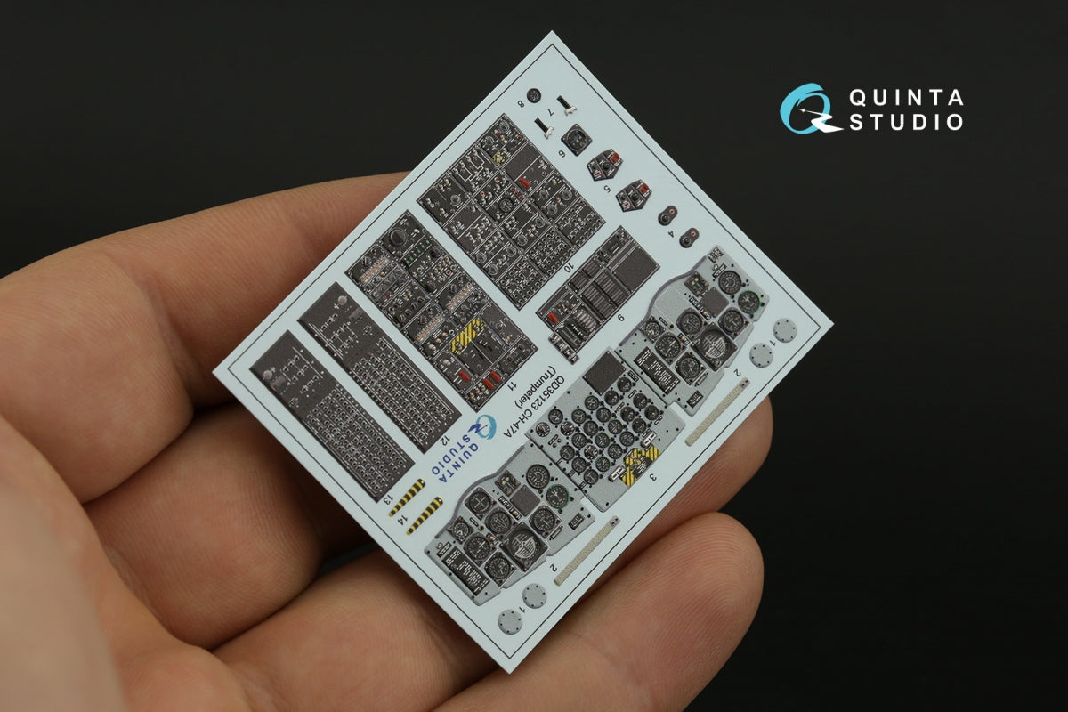 Quinta Studio QD35123 CH-47A 3D-Printed coloured Interior on decal paper (Trumpeter) 1/35 – zdjęcie 6