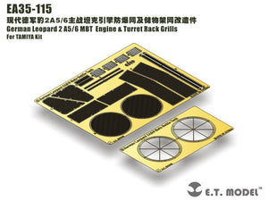 Grilles de support de moteur et de tourelle ET Model EA35-115 pour maquette TAMIYA au 1/35 du char de combat principal allemand Leopard 2 A5/6 – Bild 4