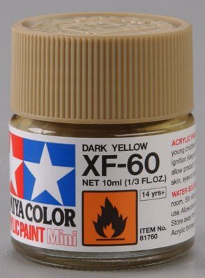 Tamiya XF60 Dark Yellow (81760) Acrylic paint 10ml – zdjęcie 2