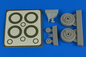Aires 4793 A-1H Skyraider wheels &amp;amp; paint masks 1/48 TAMIYA