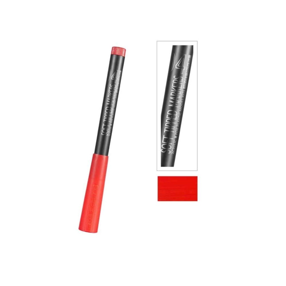 Stylo marqueur à pointe souple rouge DSPIAE MK-04