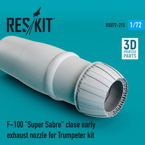 RESKIT RSU72-0215 ​​F-100 « SUPER SABER » FERMÉ, TUYÈRE D&amp;#39;ÉCHAPPEMENT ANCIENNE POUR MAQUETTETER 1/72