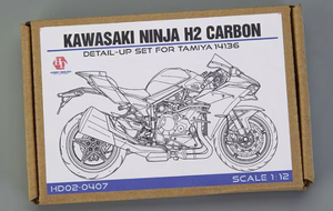 Kit de photodécoupe Hobby Design HD02-0407 pour Kawasaki Ninja H2 Carbon Tamiya 1/12