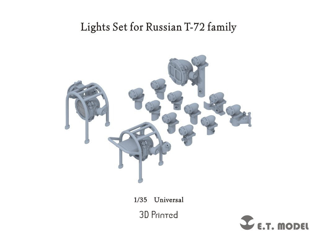 Ensemble de phares ET Model P35-270 pour chars russes de la famille T-72 (impression 3D) à l'échelle 1/35