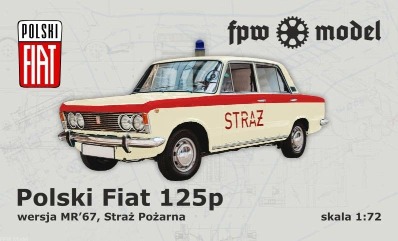FPW Modèle 72603 Fiat 125p, MR67, Service d&amp;#39;incendie 1/72