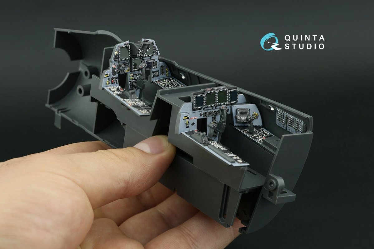 Intérieur imprimé en 3D et coloré sur papier décalcomanie Quinta Studio QD32119 F-15E (Tamiya) 1/32 – image 6