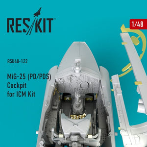 RESKIT RSU48-0122 Cockpit MiG-25 (PD/PDS) pour kit Icm 1/48