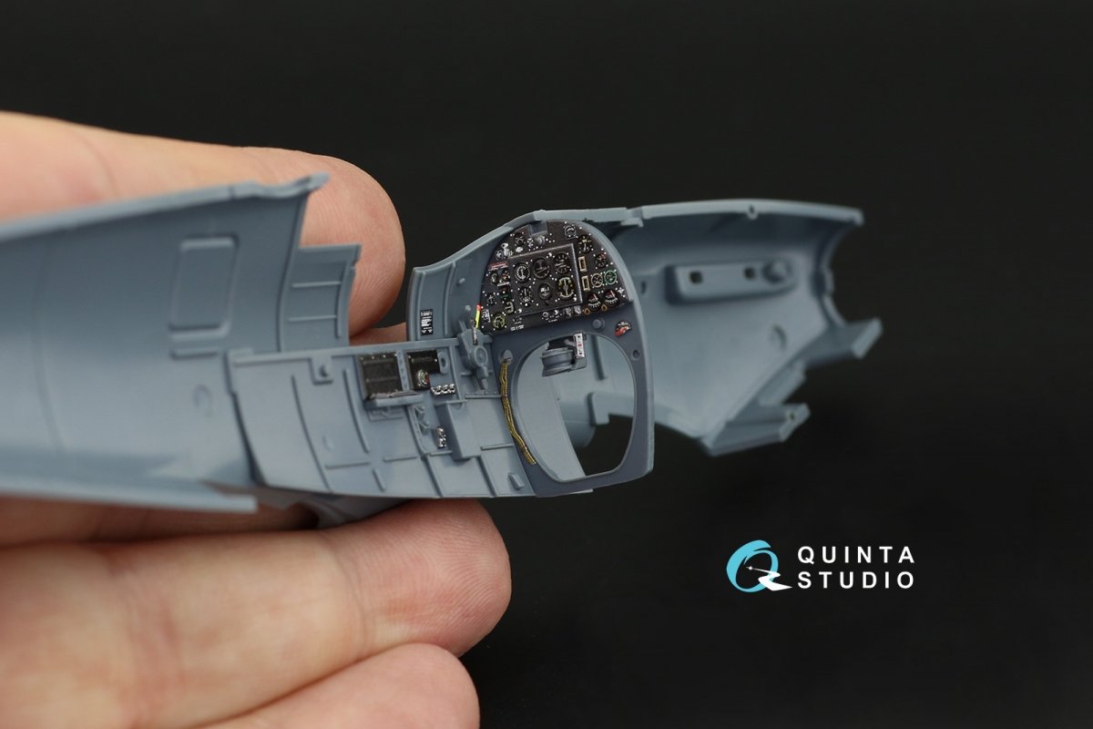 Intérieur imprimé en 3D et coloré sur papier décalcomanie (Eduard) Quinta Studio QD48133 Spitfire Mk.I 1/48 – Bild 2