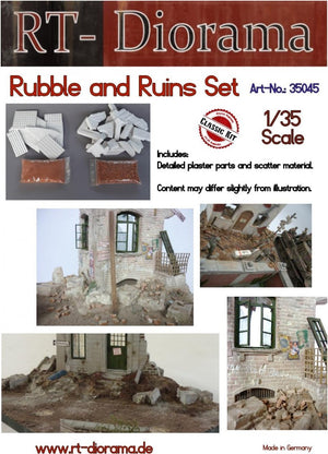 RT-Diorama 35045 Ensemble de décombres et de ruines 1/35