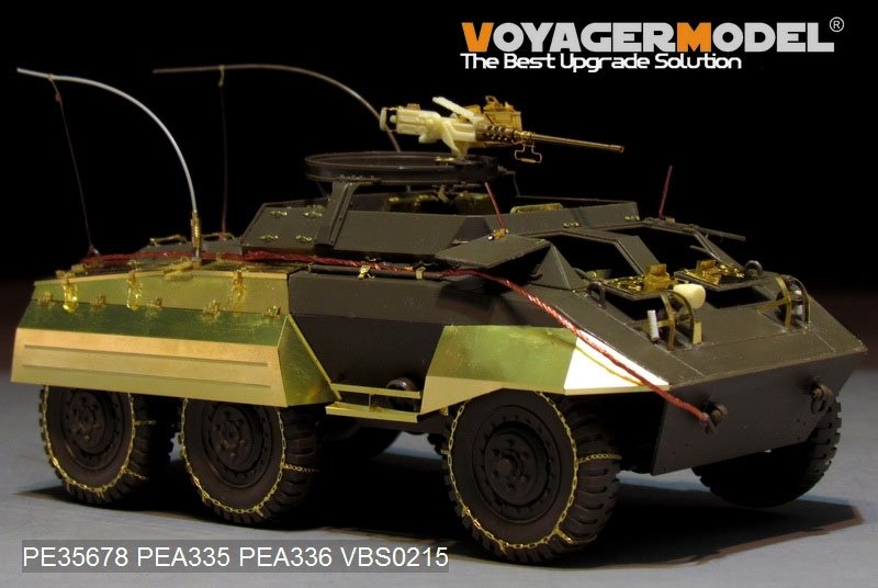 Chaînes à pneus pour véhicules blindés USM8/M20 de la Seconde Guerre mondiale, modèle Voyager PEA336 (pour TAMIYA 35228 35234/ITALERI 6364), échelle 1/35  – Bild 2