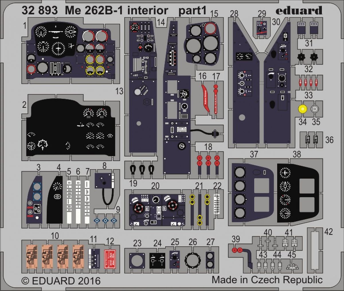 Intérieur du Me 262B-1 Eduard 32893 REVELL 1/32