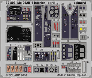 Intérieur du Me 262B-1 Eduard 32893 REVELL 1/32