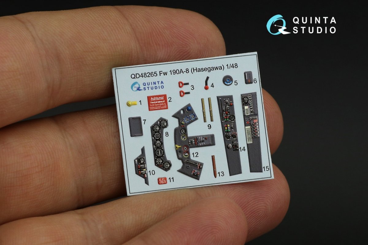 Intérieur imprimé en 3D et coloré sur papier décalcomanie Quinta Studio QD48265 Fw 190A-8 (Hasegawa) 1/48 – immagine 10