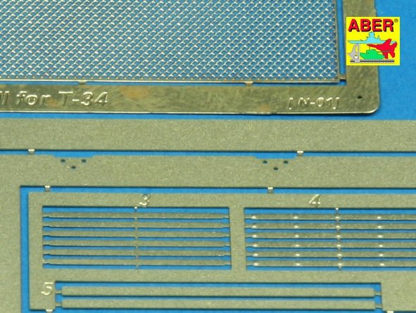 Grilles de protection Aber 35G07 pour char russe T-34 (1/35) – image 3
