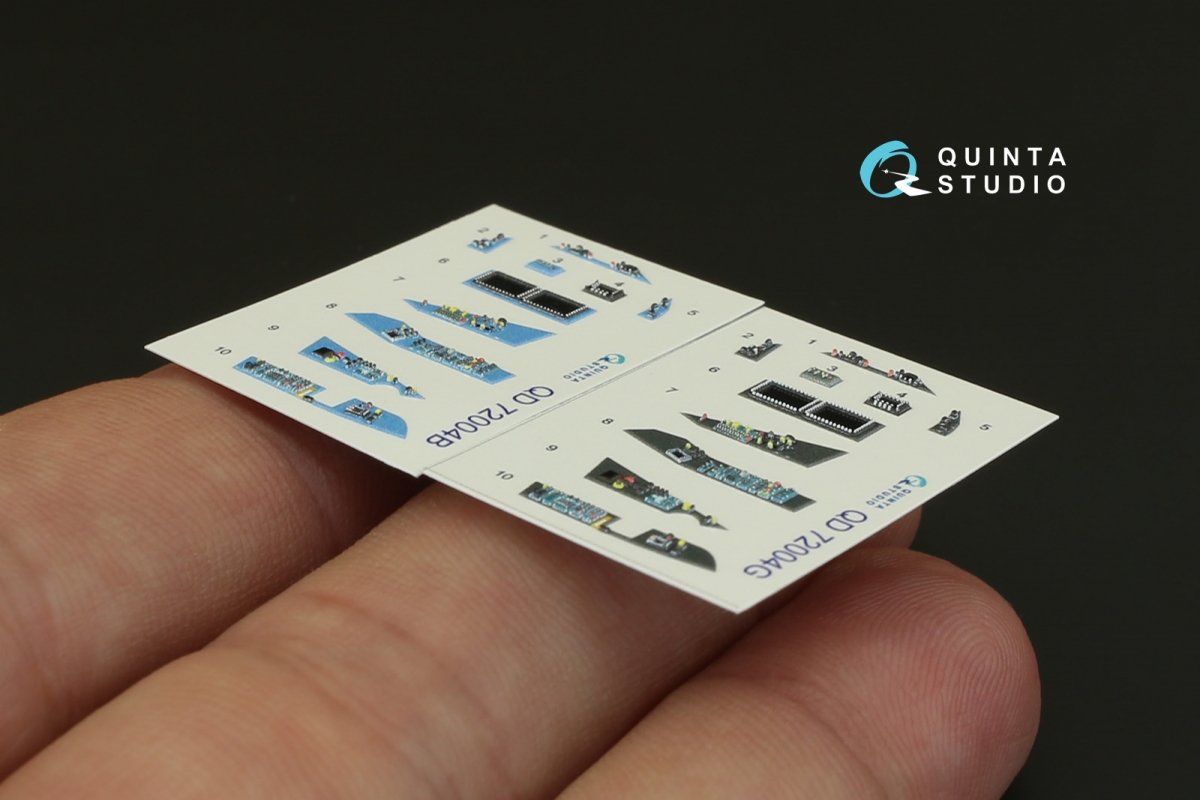 Intérieur imprimé en 3D et coloré sur papier décalcomanie Quinta Studio QD72004 SU-57 (pour kit Zvezda) 1/72 – Bild 3
