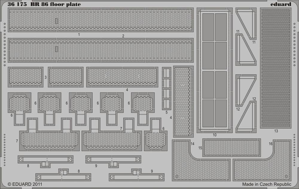Eduard 36175 BR 86 floor plate 1/35 Trumpeter
