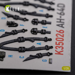 Décalcomanies 3D pour l&amp;#39;intérieur de l&amp;#39;AH-64D Apache (KELIK K35026) pour maquette Meng au 1/35 – imagen 9