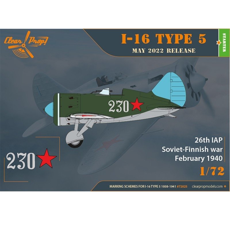 Clear Prop! CP72025 I-16 Type 5 (1938-1941) KIT DE DÉMARRAGE 1/72 – immagine 10