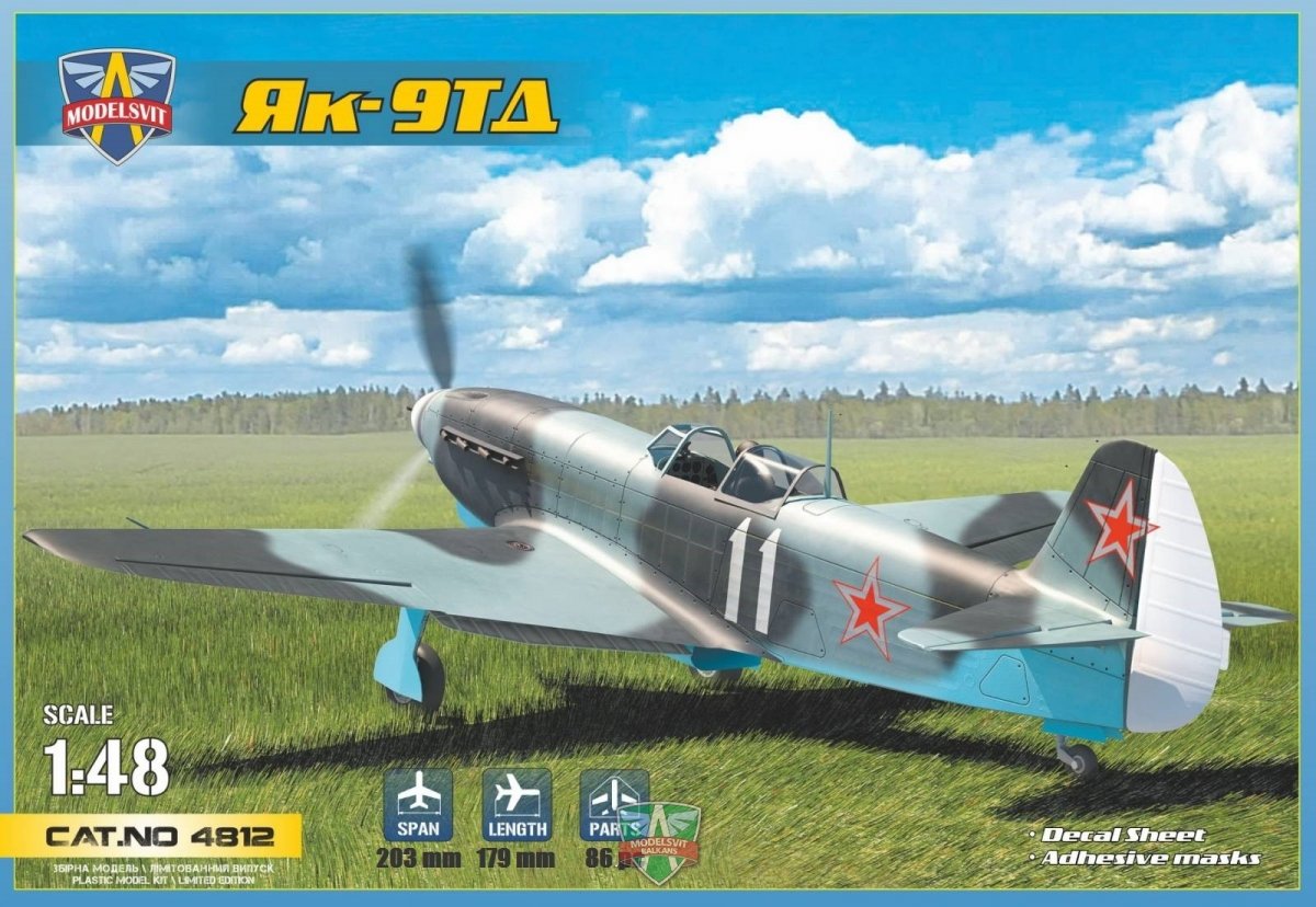 Modelsvit 4812 Yak-9TD Chasseur soviétique de la Seconde Guerre mondiale 1/48