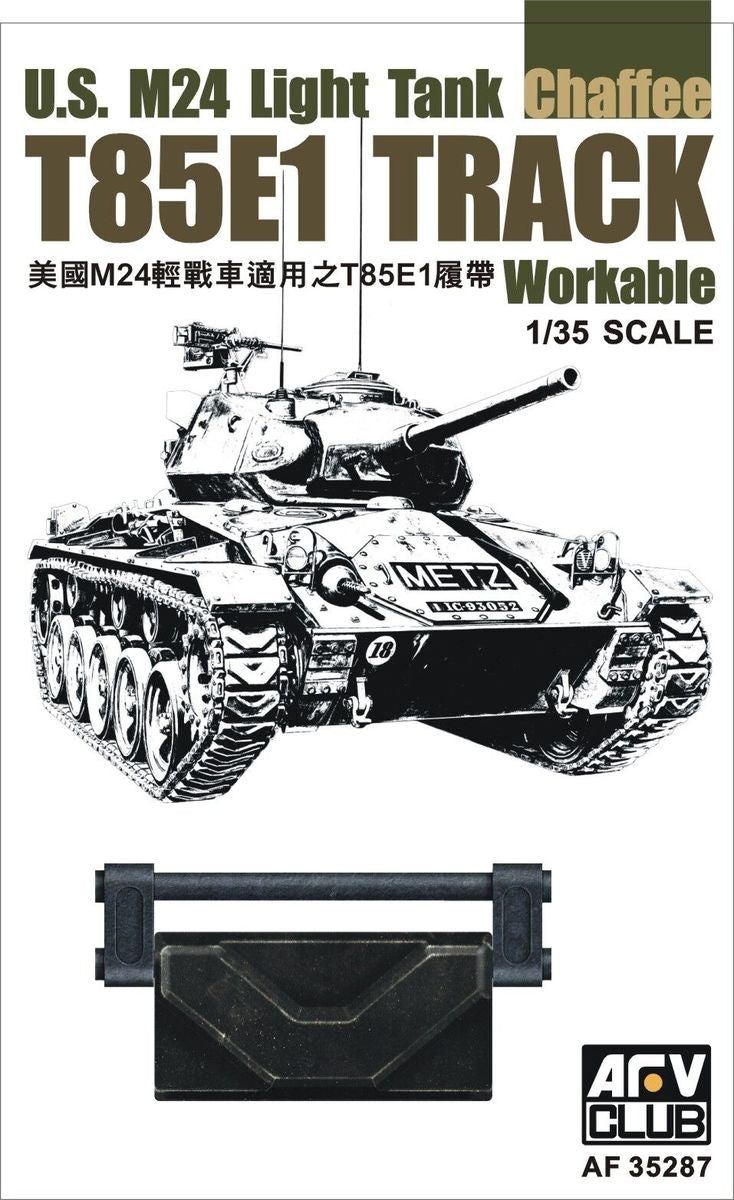 AFV Club 35287 Chenilles T85E1 fonctionnelles pour char léger américain M24 Chaffee 1/35 