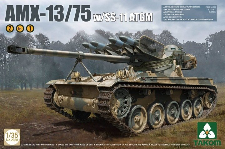 Takom 2038 AMX-13/75 SS11 ATGM Char léger français