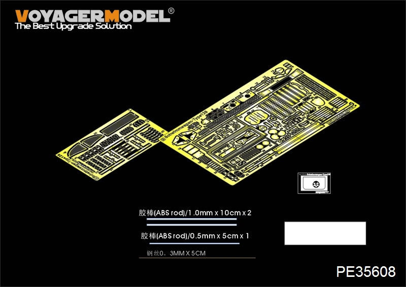 Voyager modèle PE35608 WWII allemand Schwimmwagan Type 128 pour AFV 35128 1/35