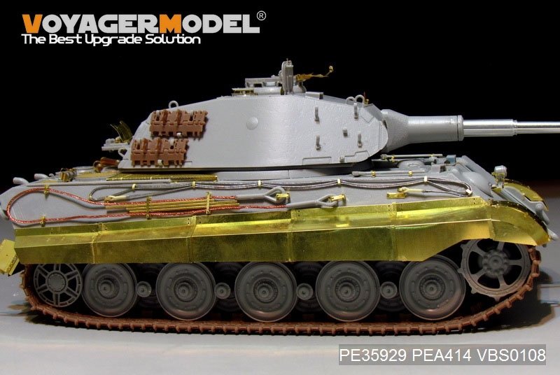 Maquette Voyager PE35929 Char King Tiger allemand de la Seconde Guerre mondiale (tourelle Porsche) pour HOBBYBOSS 84530 1/35  – immagine 9