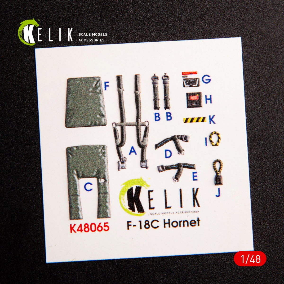 KELIK K48065 Décalcomanies 3D pour intérieur du F-18C Hornet, pour maquette Hasegawa au 1/48 – image 2