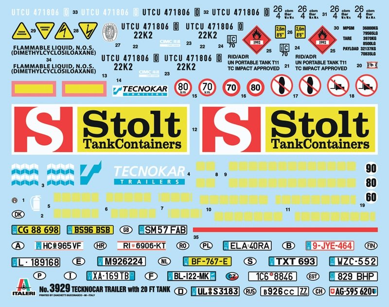 Italeri 3929 TECNOKAR REMORQUE AVEC 20 RÉSERVOIRS (1/24)  – immagine 2