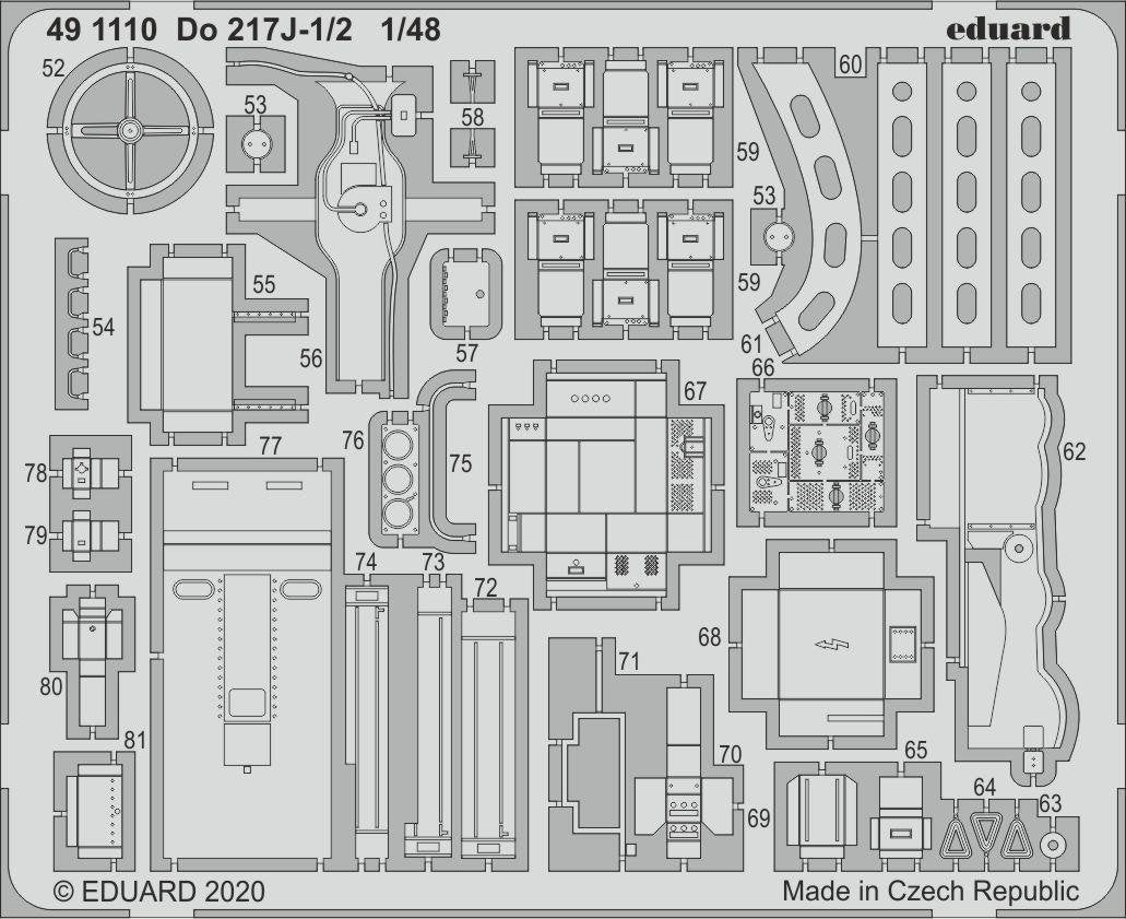 Eduard BIG49266 Pour 217J-1/2 1/48 ICM – immagine 7