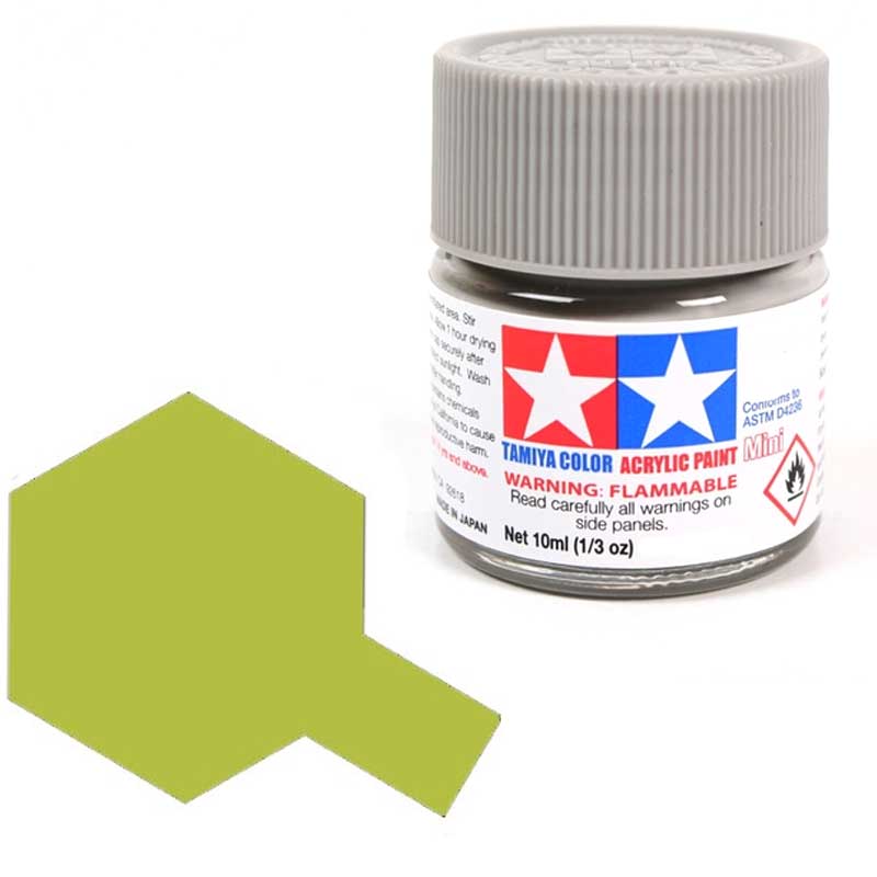 Peinture acrylique Tamiya XF4 Jaune Vert (81704) 10 ml