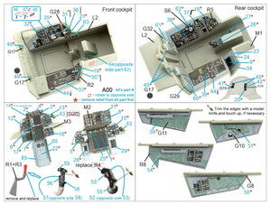 Intérieur du F-14B imprimé en 3D et coloré, modèle Quinta Studio QD32099 (Trumpeter), échelle 1/32 – image 2