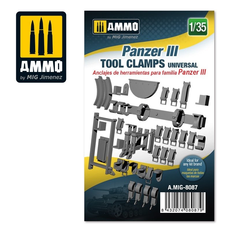 AMMO de Mig Jimenez 8087 Panzer III pinces d&amp;#39;outils universelles 1/35