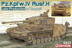 Dragon 6933 Pz.Kpfw.IV Ausf.H Production tardive avec Zimmerit 1/35