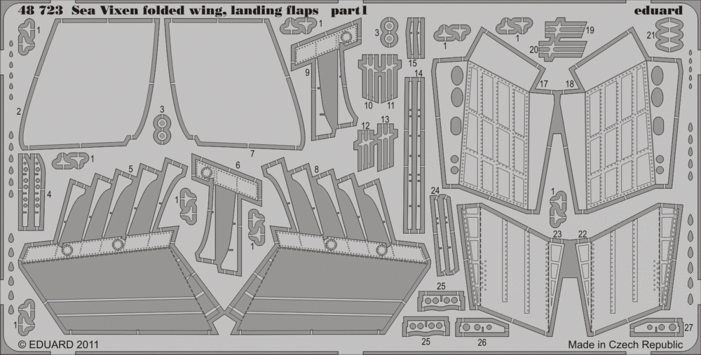 Eduard 48723 Sea Vixen ailes repliées, volets d&amp;#39;atterrissage 1/48 Airfix – image 2