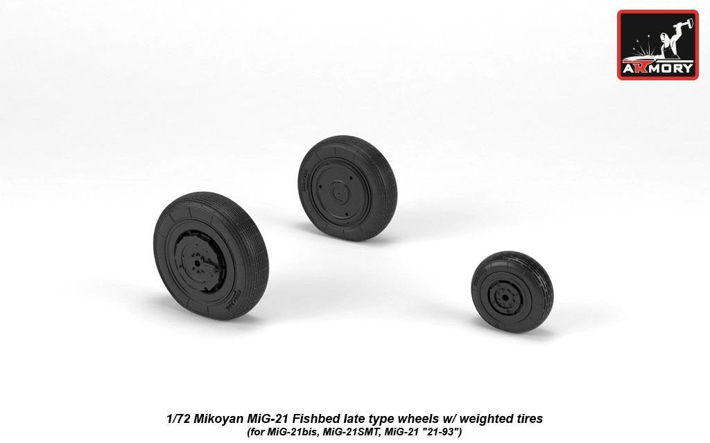 Armory Models AW72050 Roues Fishbed pour Mikoyan MiG-21 avec pneus lestés, échelle 1/72 (fin de série) – immagine 2