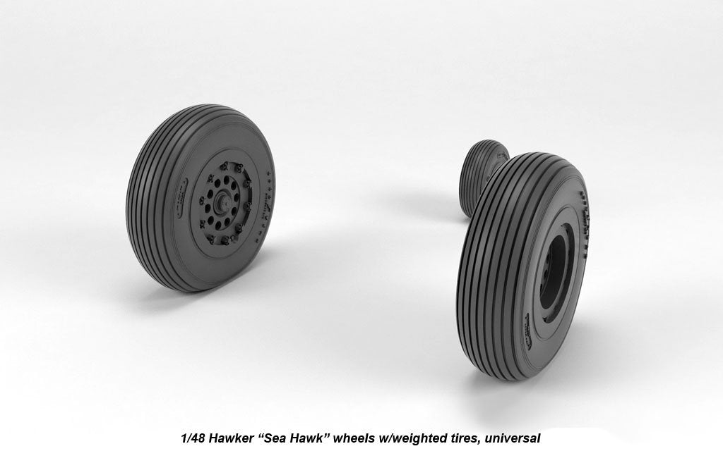Roues du Hawker Sea Hawk avec pneus lestés, Armory Models AW48415, échelle 1/48 – immagine 2