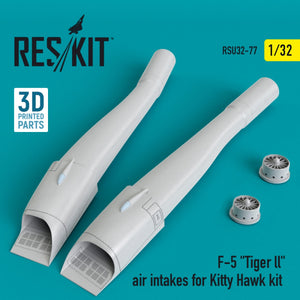RESKIT RSU32-0077 F-5 « TIGER LL » PRISE D&amp;#39;AIR POUR MAQUETTE KITTY HAWK (IMPRIMÉE EN 3D) 1/32