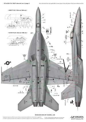 HobbyDecal ST72028V2 Pochoirs F/A-18E/F ver 2 1/72 – immagine 3