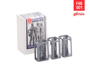 Gloria F48001 Équipe au sol US Air Force vol.1 Figurines imprimées en 3D x 3 1/48  – image 3