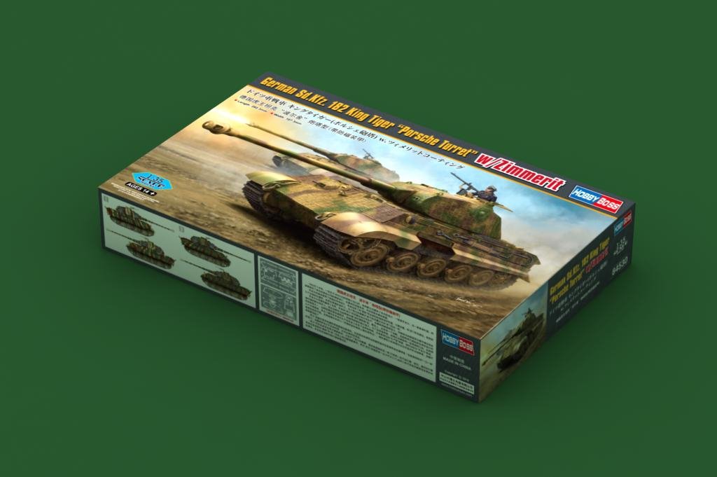 Hobby Boss 84530 German Sd.Kfz.182 King Tiger Porsche Turret w/ Zimmerit 1/35 – zdjęcie 2
